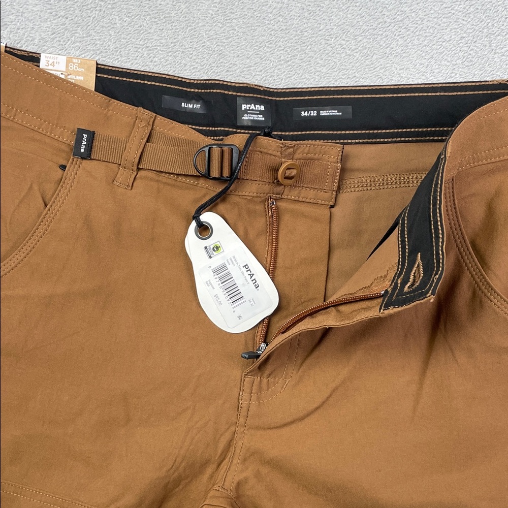 NEW‎ Prana 34/32 Stretch Zion Slim Pant II Men's Sepia Brown Hiking Outdoors - Picture 10 of 16